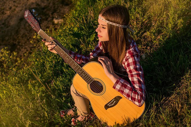 Florida Folk Festival Girl with Guitar
