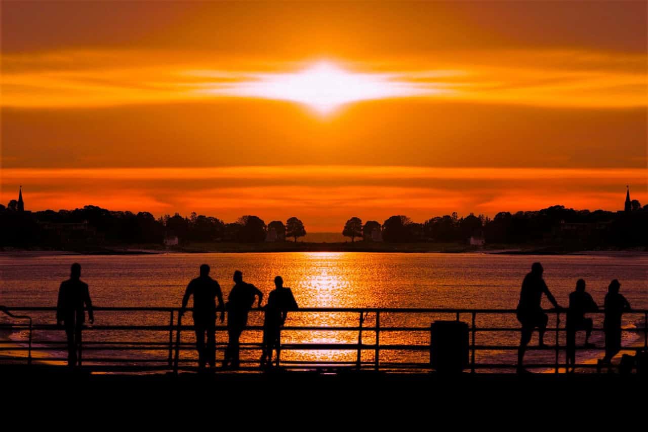 sunset, water, sky, sea, beach, sun, ocean, sunlight, horizon, outdoor, light, vacation, orange, scenic, color, wave, dusk, seascape, cloud, nature, relax, tourism, seaside, dramatic, cloudscape, panorama, coast, atmosphere, shore, coastline, weather, marine, paradise, resort, exotic, travel, relaxation, lifestyle, leisure, freedom, relaxing, adventure, end, closing, late, time, fort myers beach, florida, red, bridge, trees, transportation